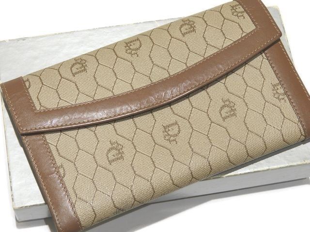 Christian Dior ハニカム柄 長財布 ベージュ ヴィンテージ Christian Dior クリスチャン ディオール ハニカム