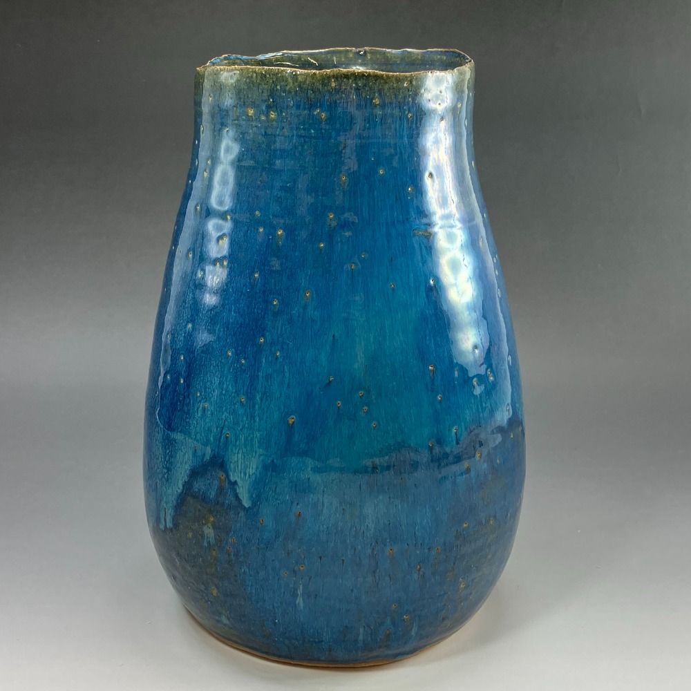 熊倉順吉 作 海鼠釉方壺 前衛陶芸家集団 走泥社 陶磁器 _ 花瓶