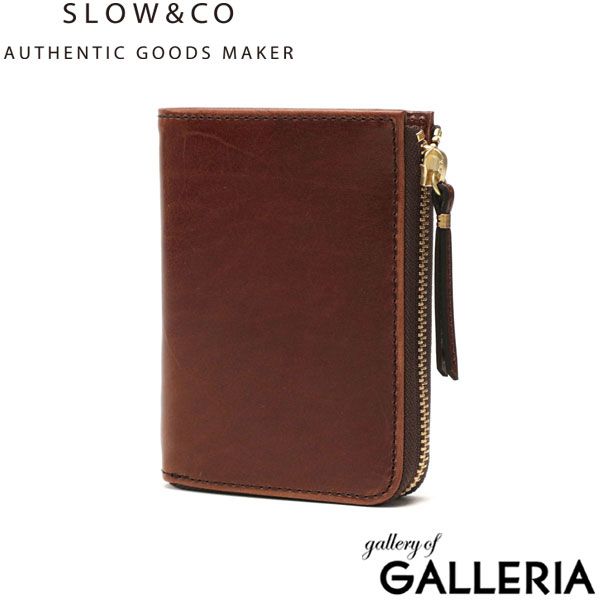 SLOW レザー 二つ折り財布 ブラウン SLOW（スロウ） 最大55%☆12/19〜 二つ折り財布 メンズ レディース 本