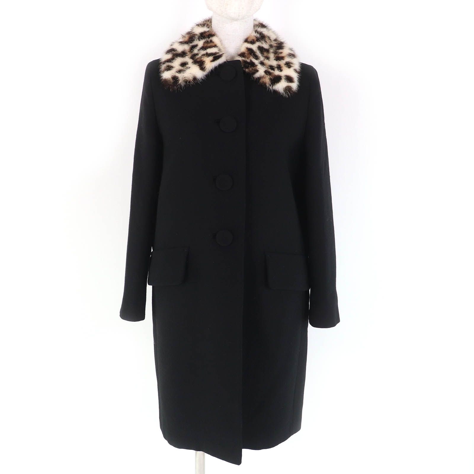 ♡ miumiu ロングコート 36 ♡ miu miu ブラック ロングコート36