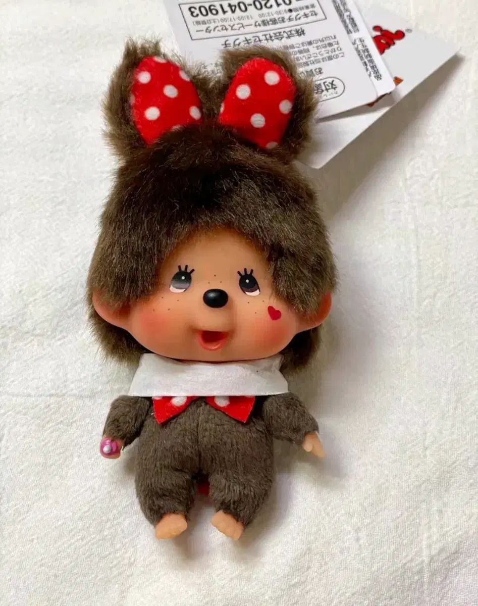 モンチッチ 大きいサイズ 赤リボン キーホルダー