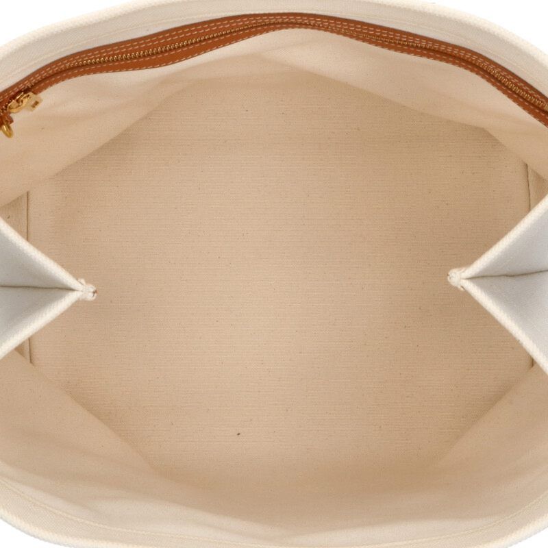 ロゴプリントキャンバスハンドバッグ