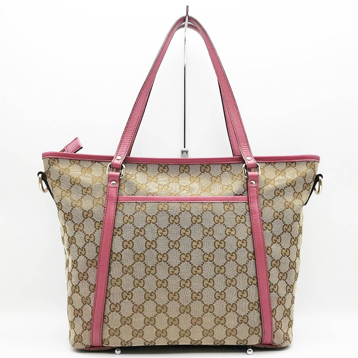 美品 GUCCI グッチ GGキャンバス トートバッグ ショルダーバッグ 