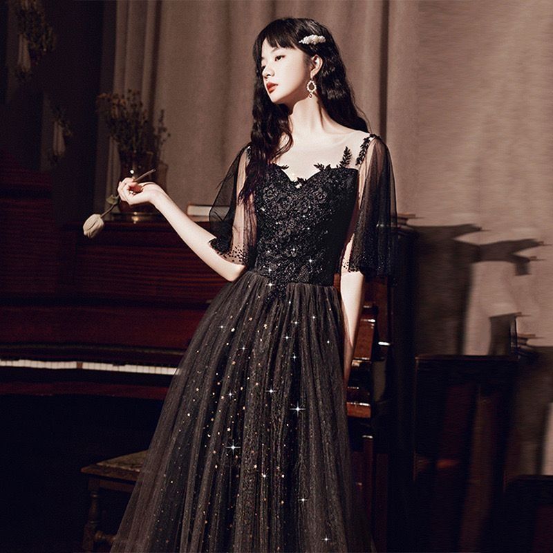 ワインレッド カクテルドレス ロングドレス パーティードレス 発表会 演奏会 ステージ コンクール イブニングドレス カラードレス