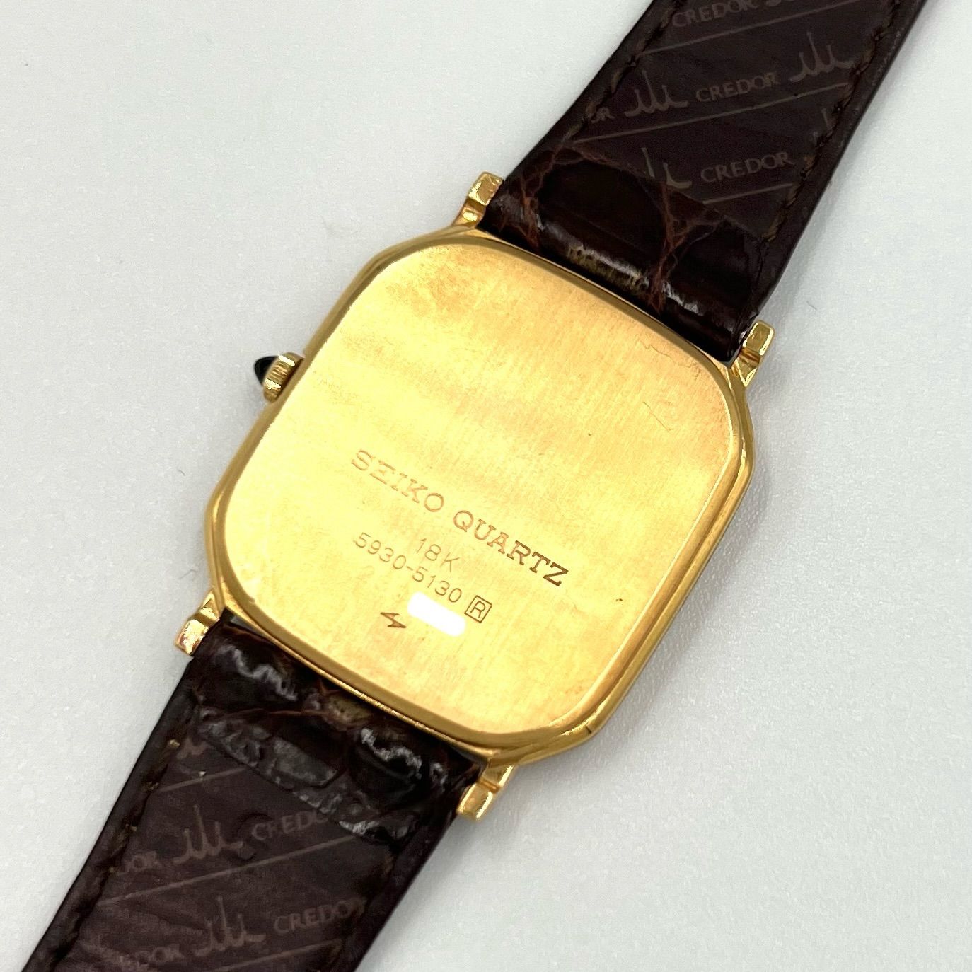 セイコー クレドール 5930-5130 K18 クォーツ メンズ 時計 SEIKO