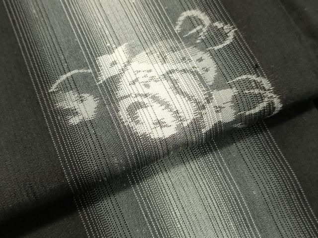 平和屋着物○上質な紬 打ち出の小槌 黒地 正絹 逸品 未使用 DAAT1240tw