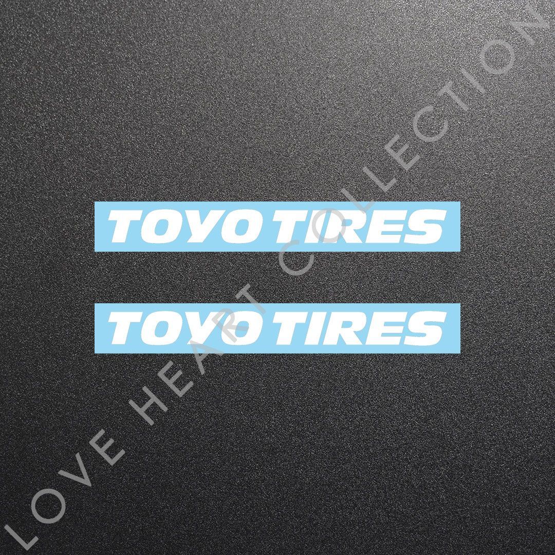 超高品質☆TOYO TIRES　トーヨータイヤ　カッティングステッカー　ホワイト　2枚　縦15mm×横150mm　とーよーたいや　|　ロゴ　|　デカール　|　切り文字　|　切文字　|　新品　|　未使用　|　送料無料　|　匿名配送　｜　本舗