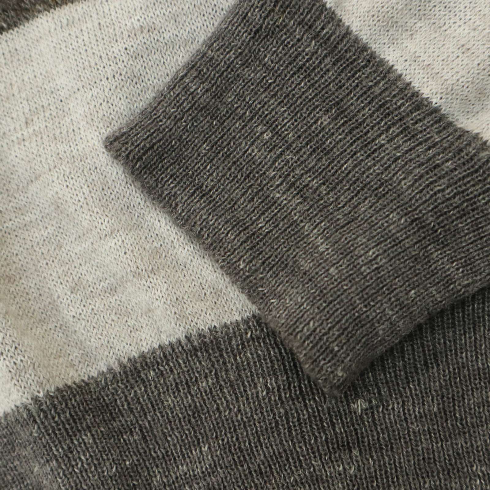 Milok ミロック ヘンプ混☆ ボーダー ニット カーディガン Sz.XS