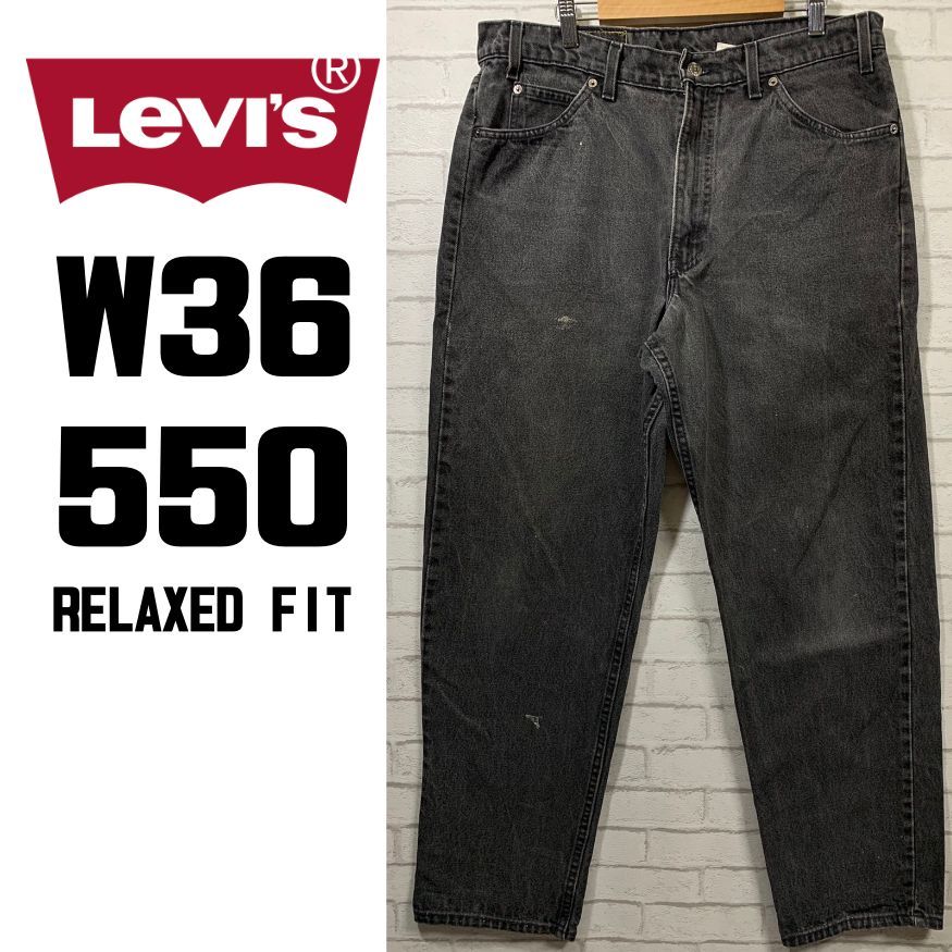 着後レビューで 97年製 W36 levi's 550 ブラック デニム ショーツ 560 ...