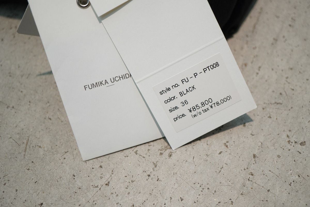 1回着用 22AW FUMIKA_UCHIDA フミカウチダ FU-P-PT008 GABARDINE HARNESS SLACK ギャバジン ハーネス スラックス パンツ 黒 36 831P 4 【最新作入荷】