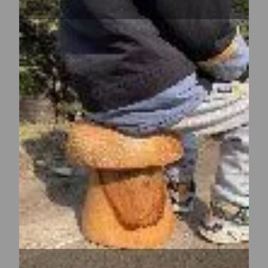 クスノキ丸太きのこスツール実木根彫りスツール原木杭杭基礎木スツール家庭用腰掛け