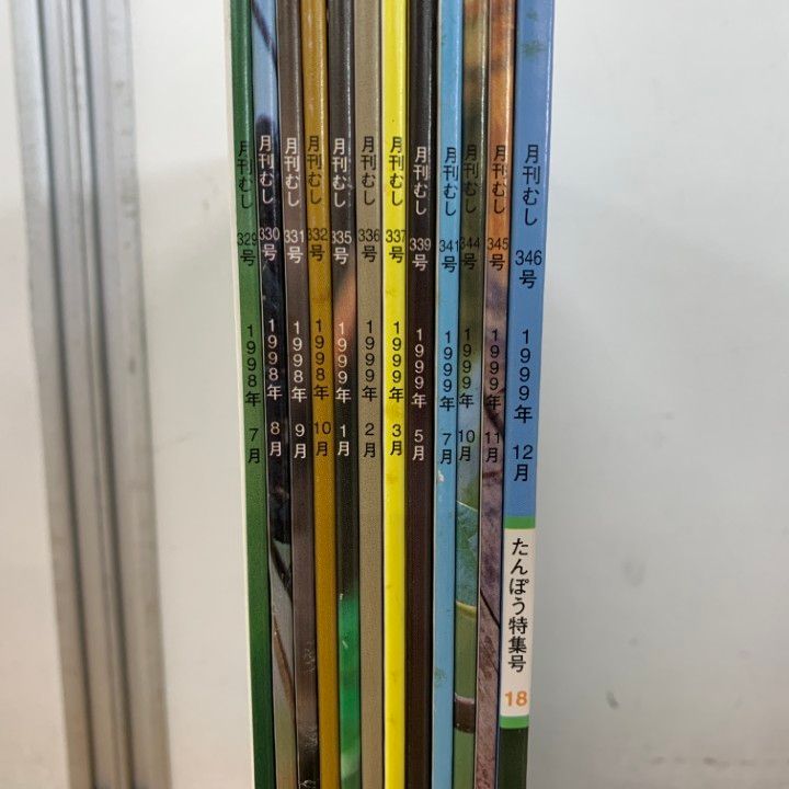 01)【1点限り!】月刊むし 1998年～1999年 まとめ売り12冊セット/329