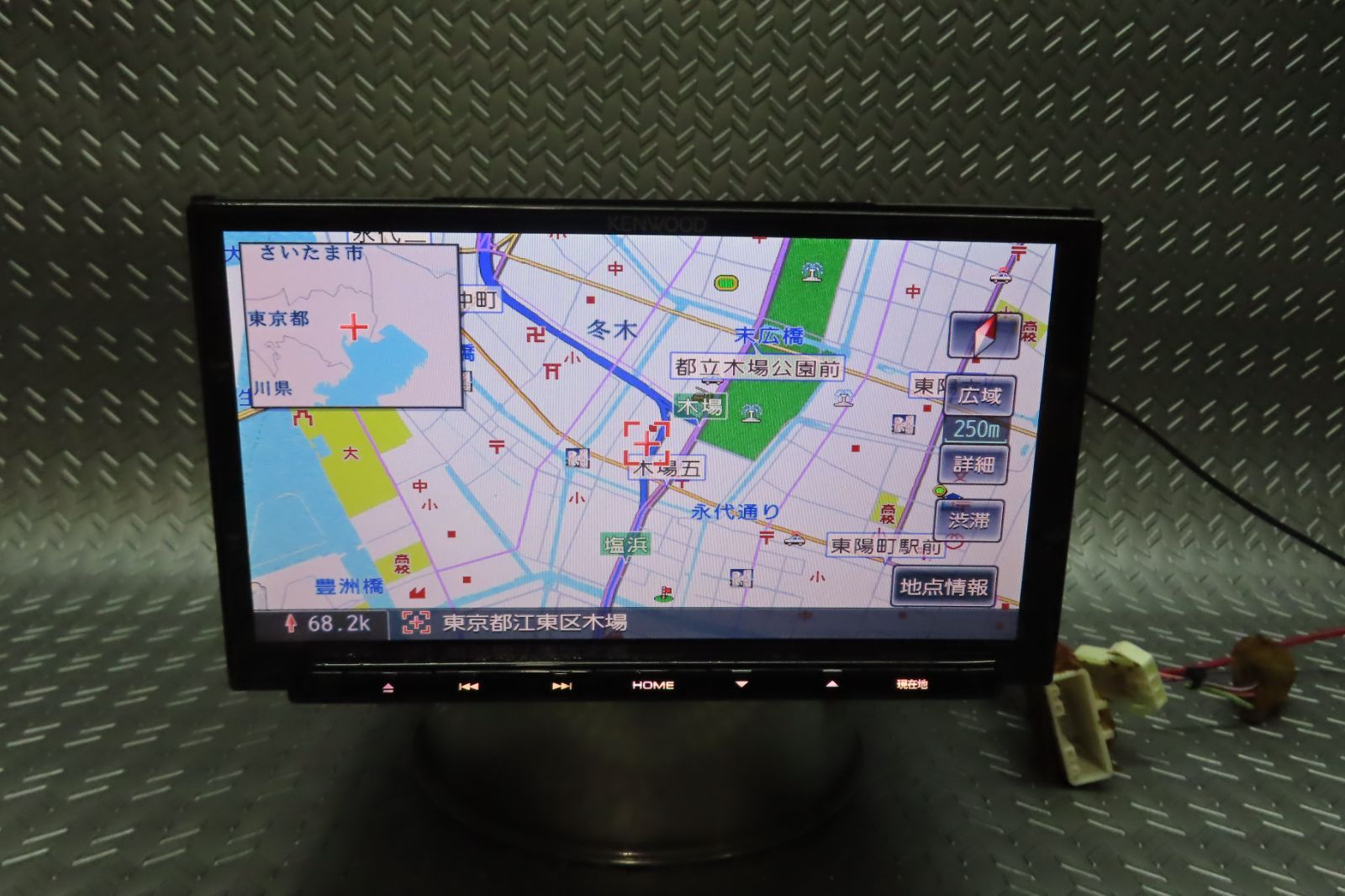 完動品保証付W5084/スバル純正　KENWOOD　SDナビ　MDV-Z711　TV地デジフルセグ内蔵　Bluetooth内蔵　TV視聴OK　ロック解除済