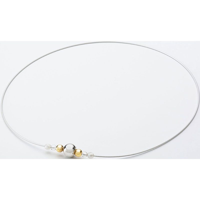 Phiten(ファイテン) RAKUWAネックレスワイヤー ミラーボール ボディーケア グッズその他 (tg929051)、シルバー/ゴールド