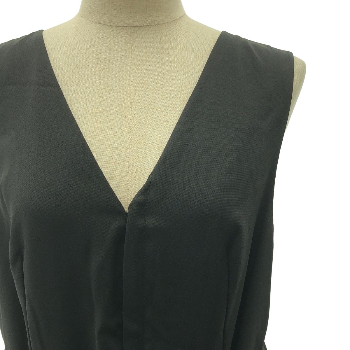 Re poris レポリス ベルテッド ボリューム ドレス ワンピース M black レディース