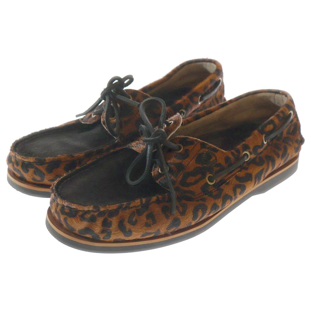Timberland ティンバーランド ×WACKO MARIA CLASSIC 2EYE BOAT SHOE クラシック ツーアイ ボートシューズ レオパード ブラウン US10|28.0cm