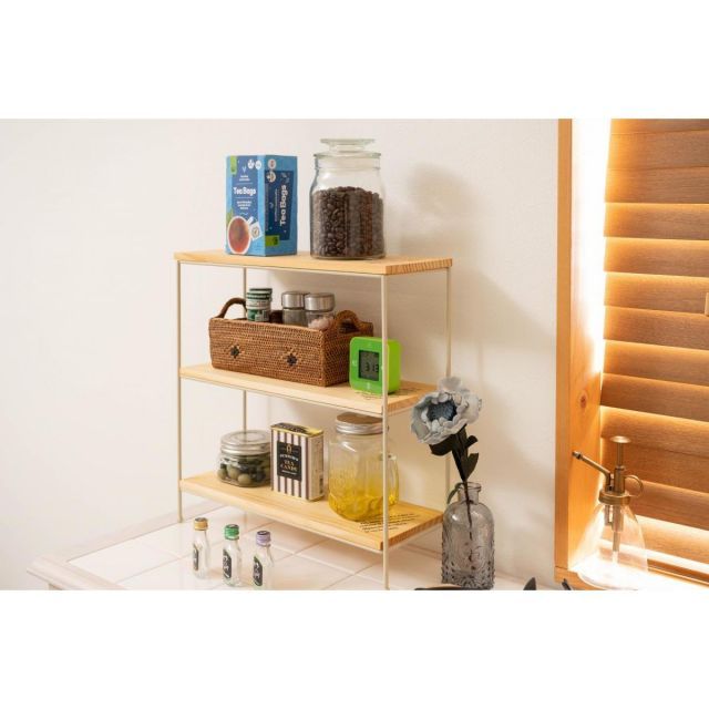 東谷 Azumaya オープンラック アイボリー AKB-403IV 新生活 おしゃれ