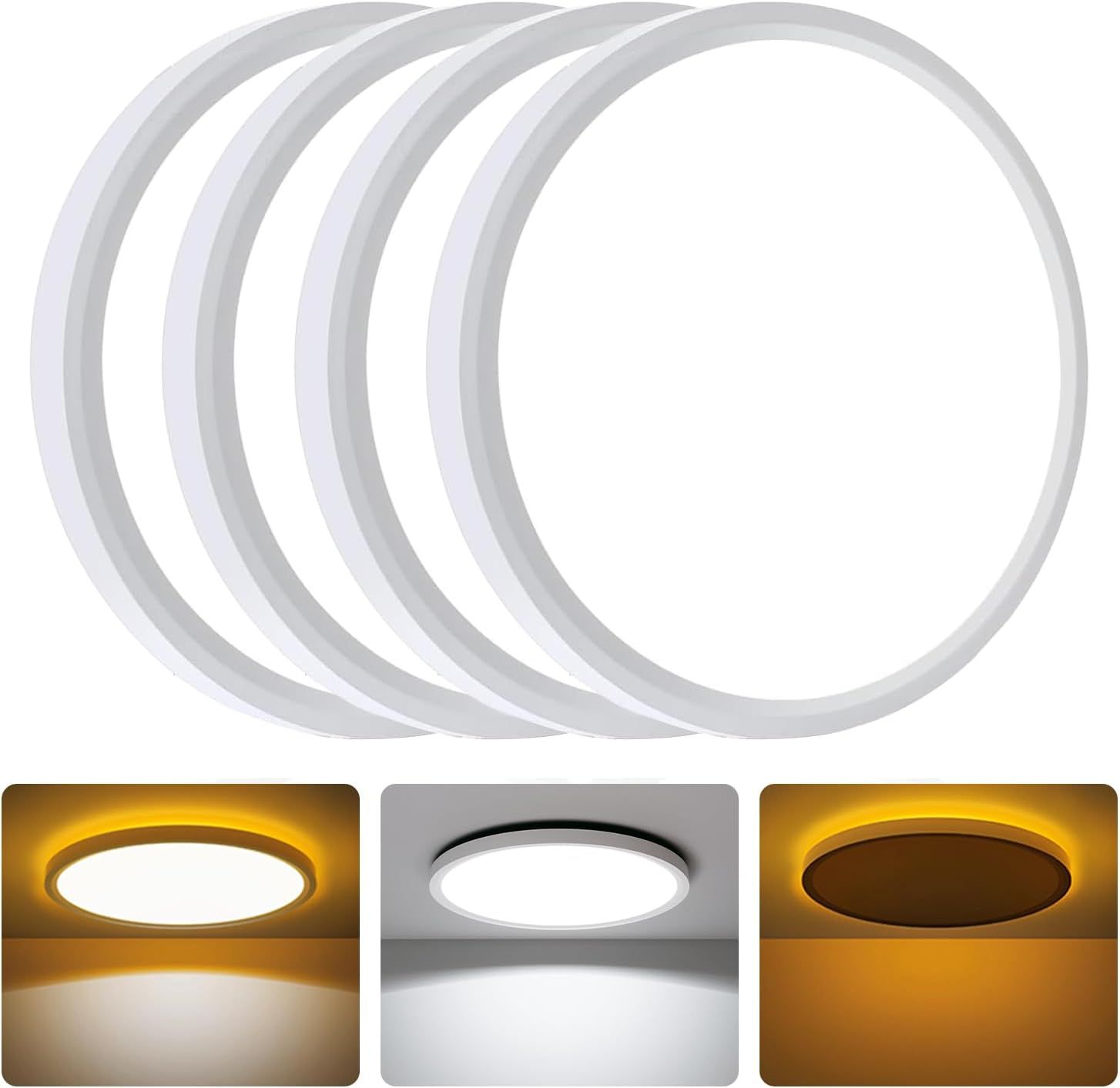 Antree LEDシーリングライト 6畳 4個セット 間接光常夜灯 調光調色