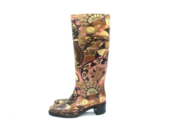 □美品□ EMILIO PUCCI エミリオプッチ ラバー 総柄 レイン