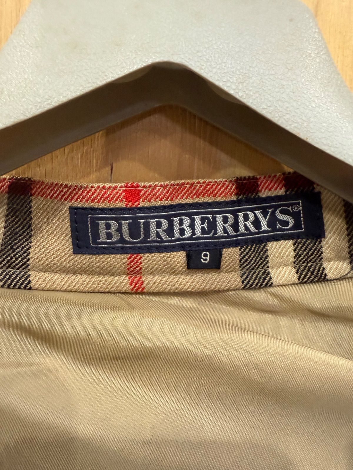 バーバリーブルーレーベル ノバチェックプリーツ巻きスカート