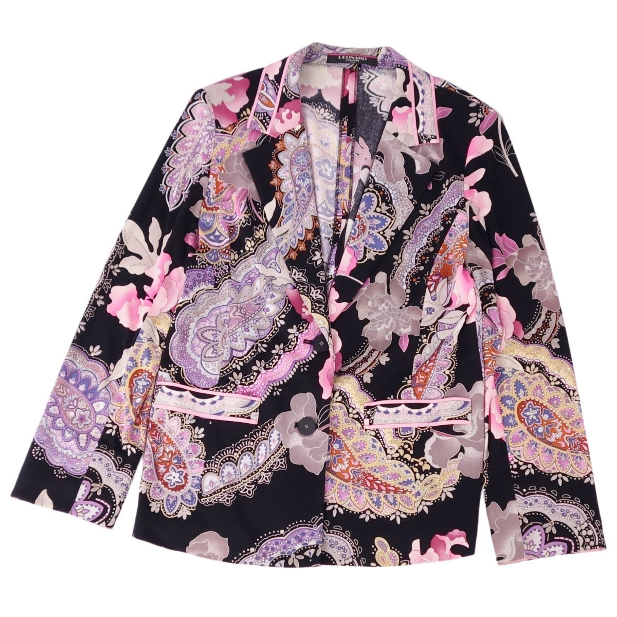極美品 レオナール LEONARD FASHION ジャケット テーラード 花柄