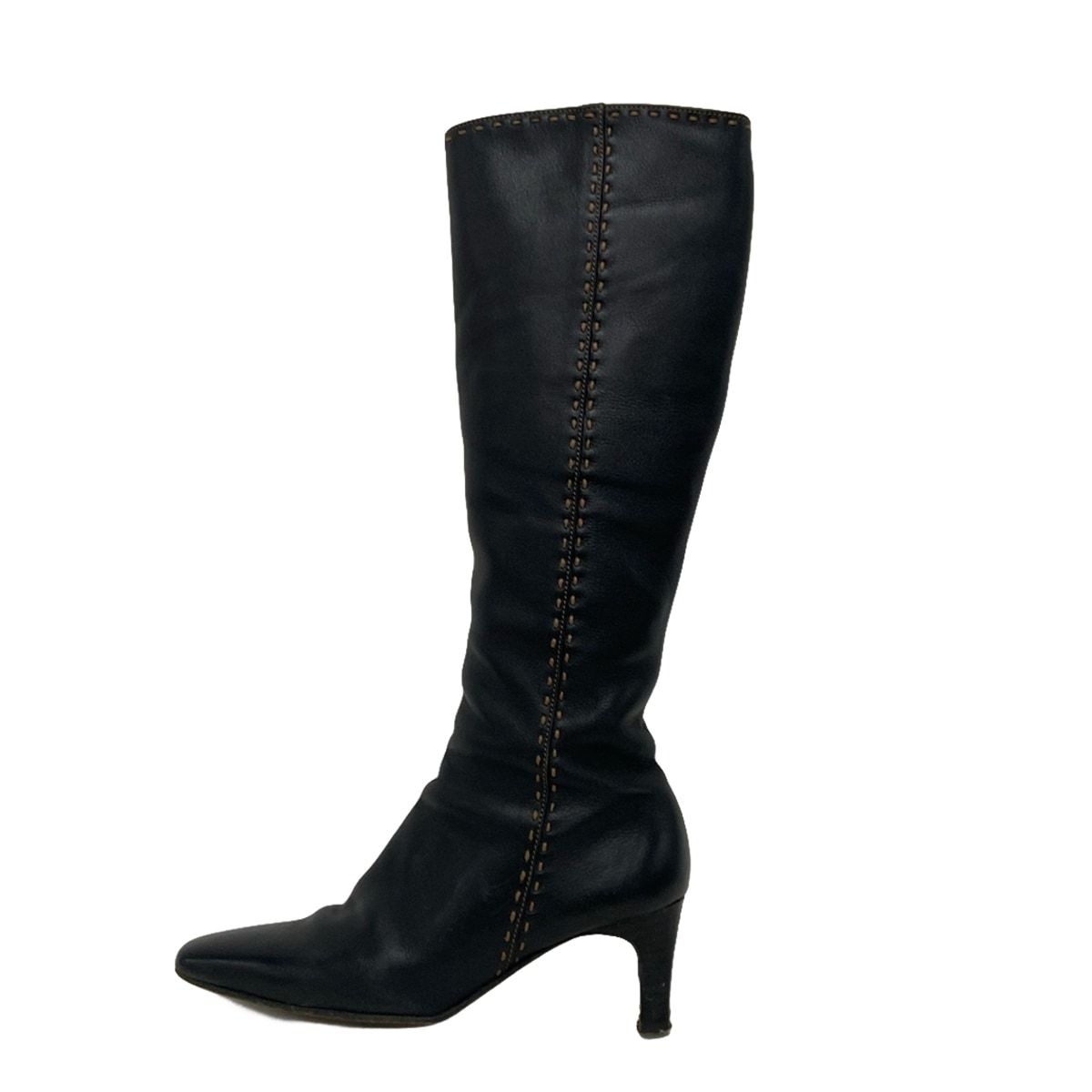 TANINO CRISCI タニノクリスチー ロングブーツ 35 レディース - 黒 レザー