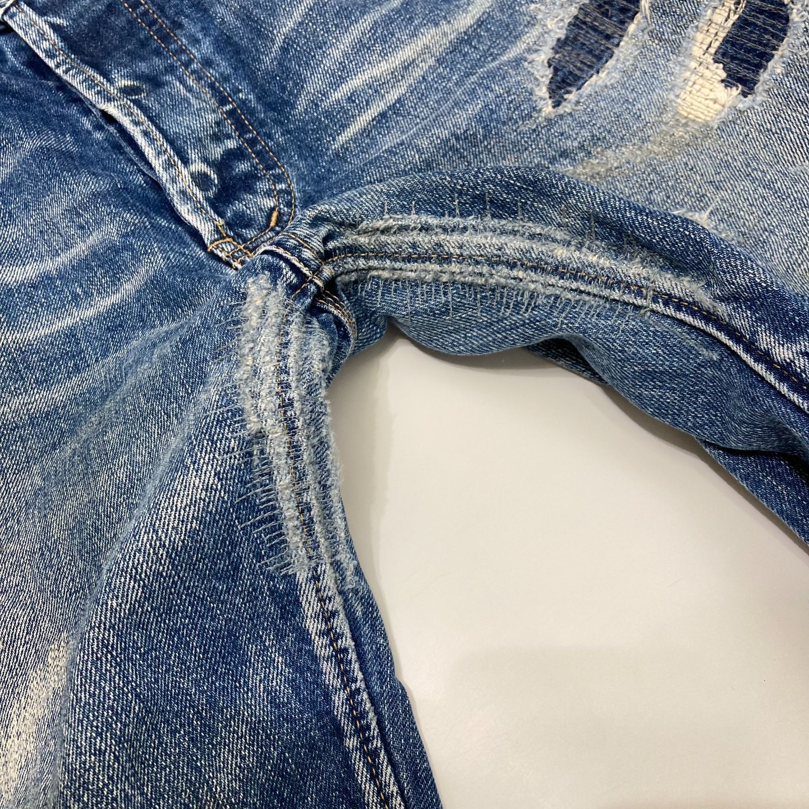 BY GLAD HAND ダメージデニムパンツ BYGH-16-SS-31 インディゴ 32 