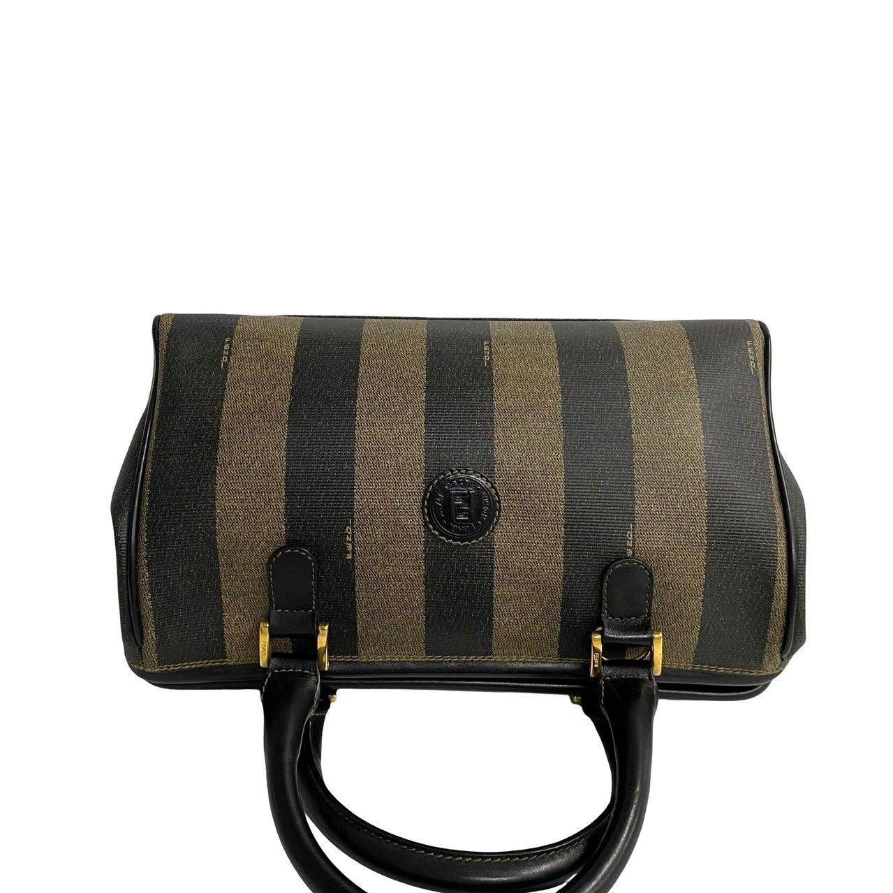 極 美品 希少品 FENDI フェンディ ペカン 柄 FF ロゴ レザー 本革 ミニ 
