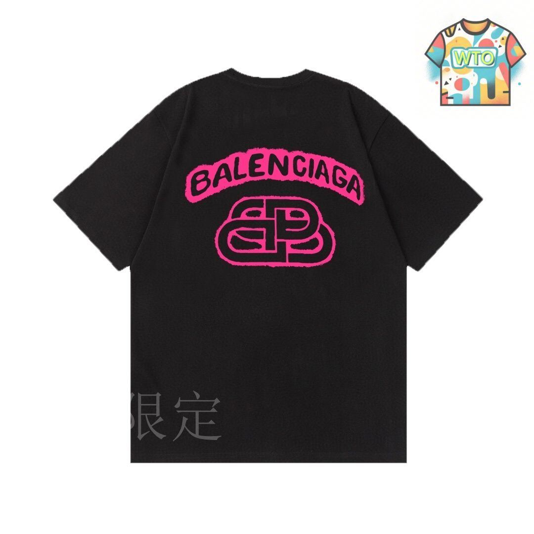 今日特価】Balenciaga ピンクレタープリント T シャツ-1 - メルカリ
