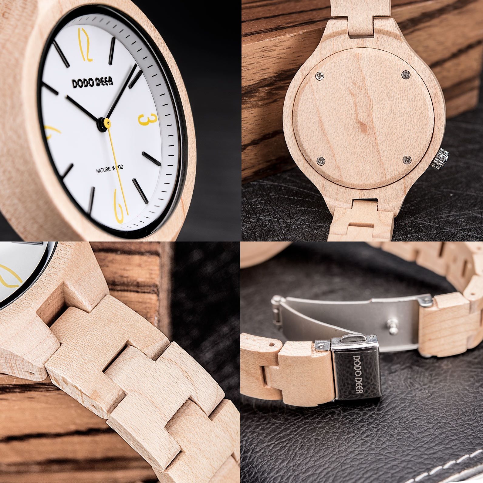 DODO DEER 木製腕時計 日本製クォーツ アナログ ペアウォッチ メンズ