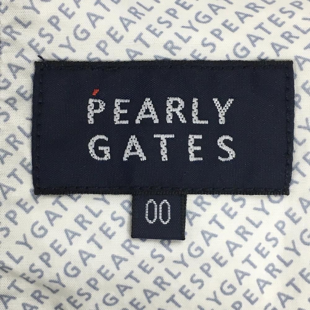 PEARLY GATES - 【新品】パーリーゲイツ キュロットスカート ネイビー×グレー ストライプ くじら刺しゅう  レディース 00(XS) ゴルフウェア PEARLY GATES 新品】パーリーゲイツ キュロットスカート ネイビー×グレー