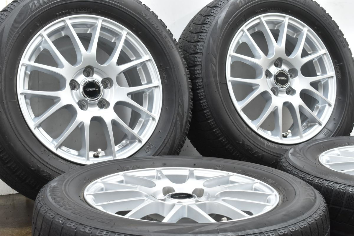 トップラン 15in 6J +43 PCD100 ブリヂストン ブリザック VRX 195/65R15 プリウス カローラツーリング ウィッシュ 送料無料