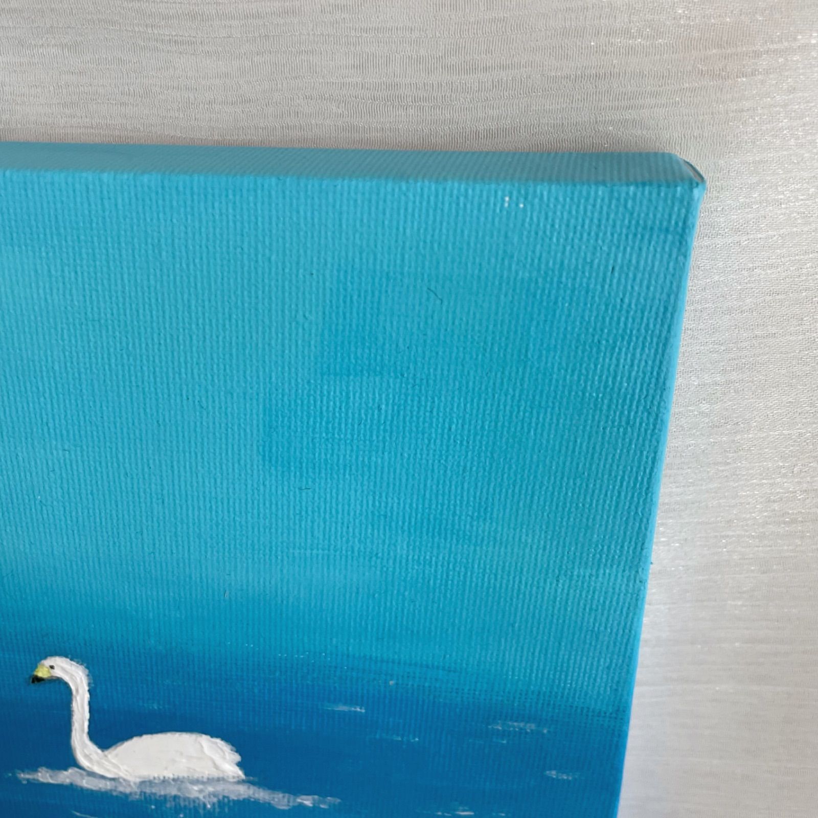 絵画　アクリル絵　額縁　キャンバス　白鳥　風景画 imgrc0079635992.jpg
