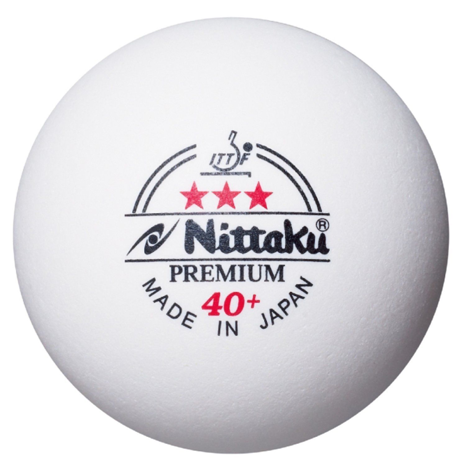 1ダース 12個入り _単品 ニッタク Nittaku 卓球用ボール スリースター 硬式公認球 プラスチック 12個入 NB-1301 白 40mm