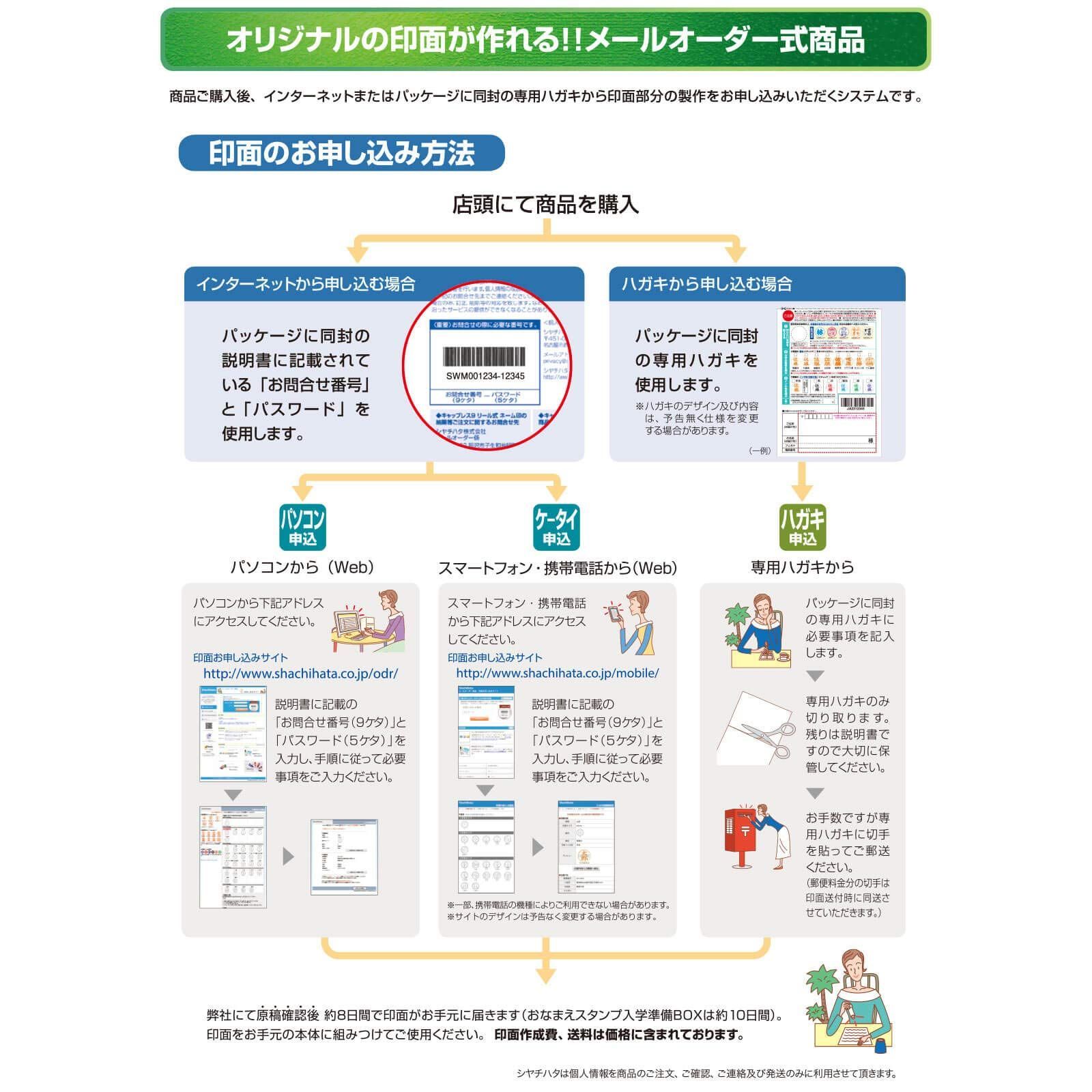 シヤチハタ ネームエルツイン 訂正印 ナース 印鑑 印面メールオーダー式 アンファミエ 選べる書体 印面9mm 印面6mm ペールグリーン