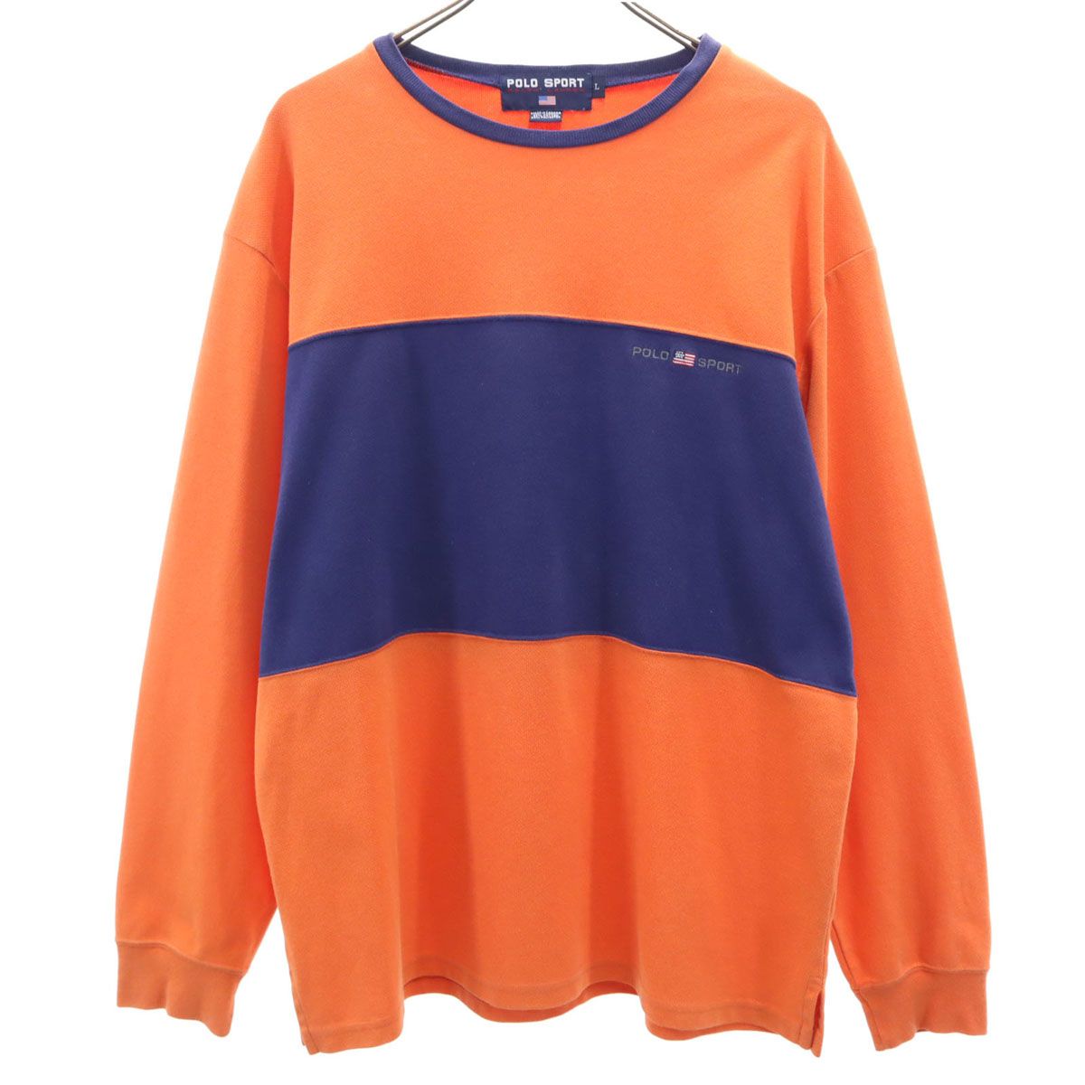 POLO SPORTS ポロスポーツ 90s オールド 長袖 トレーナー L オレンジ 