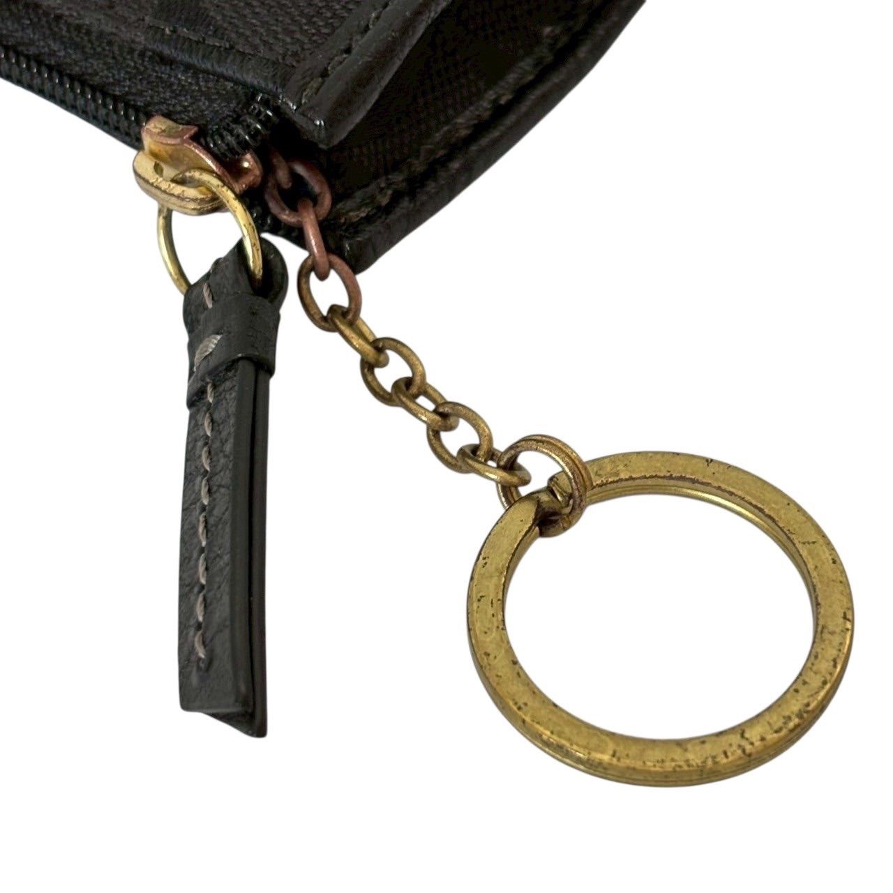 COACH コーチ キーリング付きカードケース 黒 カード入れ シグネチャー