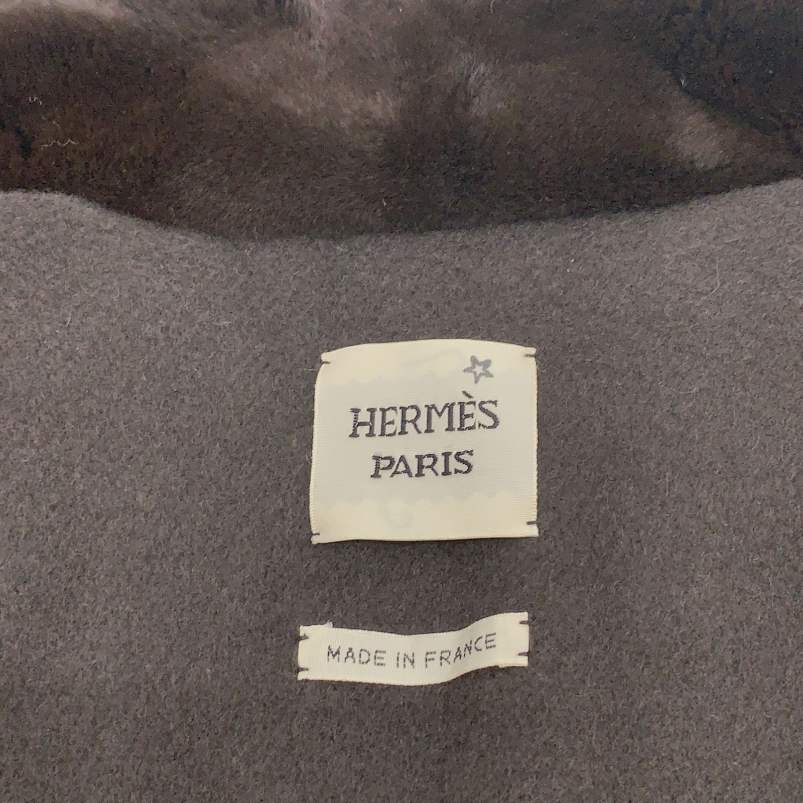 未使用級 HERMES エルメス 最高級 カシミヤ100％ ジャケット コート ツイード ミンク 毛皮 サイズ40