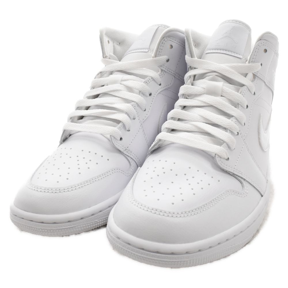 NIKE (ナイキ) WMNS AIR JORDAN 1 MID TRIPLE WHITE DV0991-111 