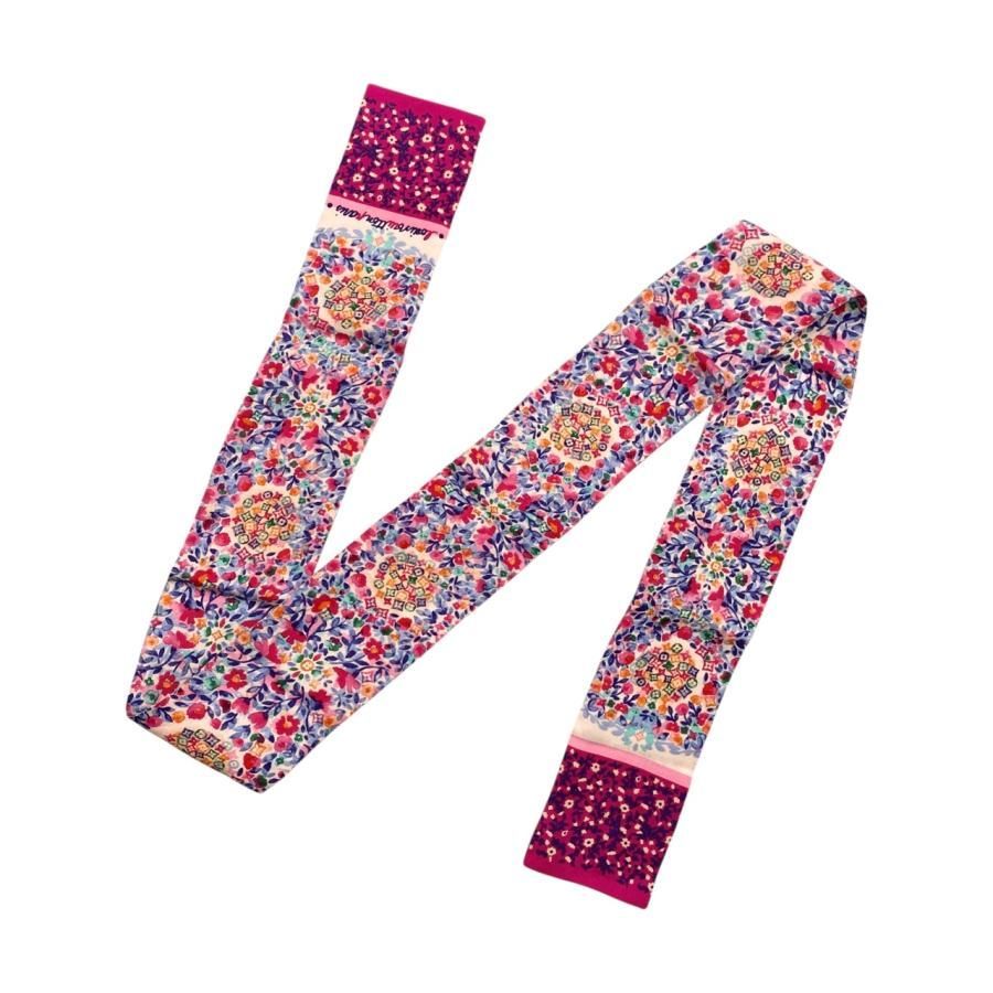 ☆E4155 ルイヴィトン シルクスカーフ バンドー カターニャ M72853