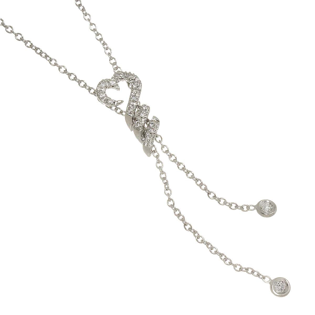 ポンテヴェキオ Ponte Vecchio ハート ダイヤ 0.13ct ネックレス 41cm  