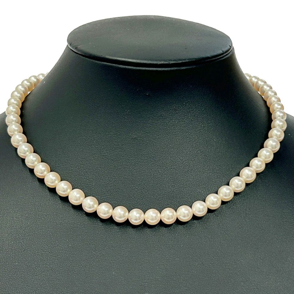 中古】【箱付き】 TASAKI タサキ シルバー 真珠 ネックレス 32.6