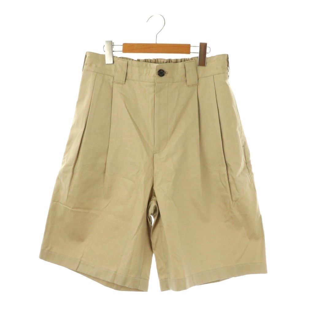 エブリワン everyone two tuck cotton wide short pants ショート