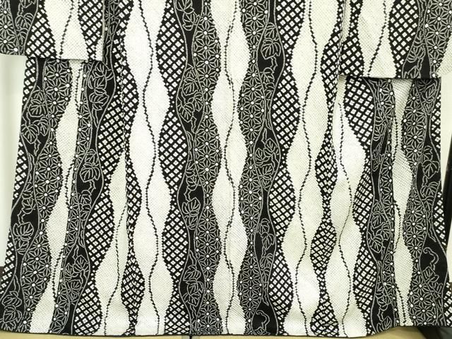 平和屋着物○極上 振袖 本疋田絞り 草花文 正絹 逸品 AAAR1286np