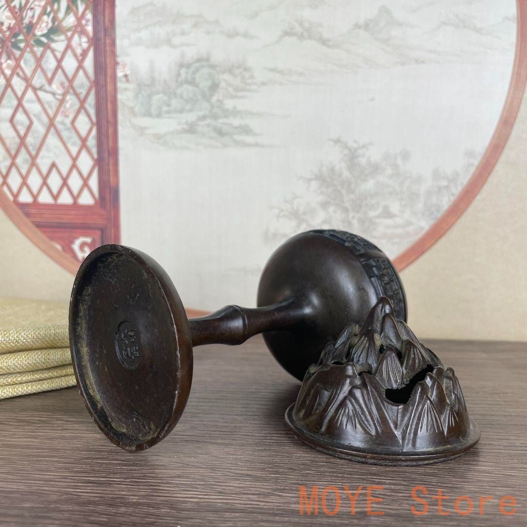 銅製 香炉 盤竜博山炉 茶道具 香道具 装飾品 工芸品 置物zw0829 - メルカリ