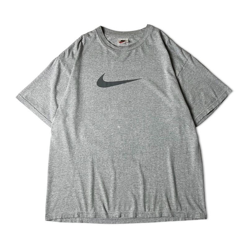 90s NIKE ビッグ スウォッシュ ロゴ プリント 半袖 Tシャツ L / 90年代