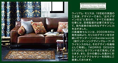 67X120cm_ブラウン 川島織物セルコン Morris Design Studio モリス