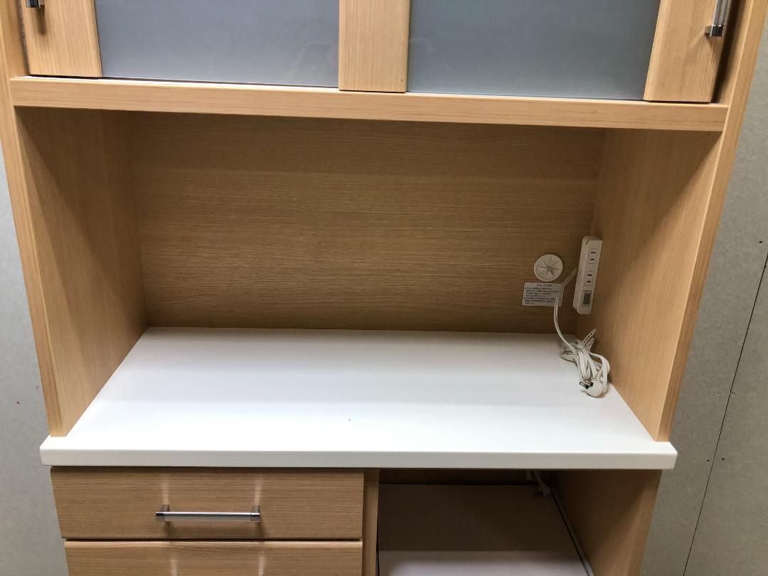 ニトリ 食器棚 RIPE-90KBS キッチン・レンジボード 250329-1 ニトリ