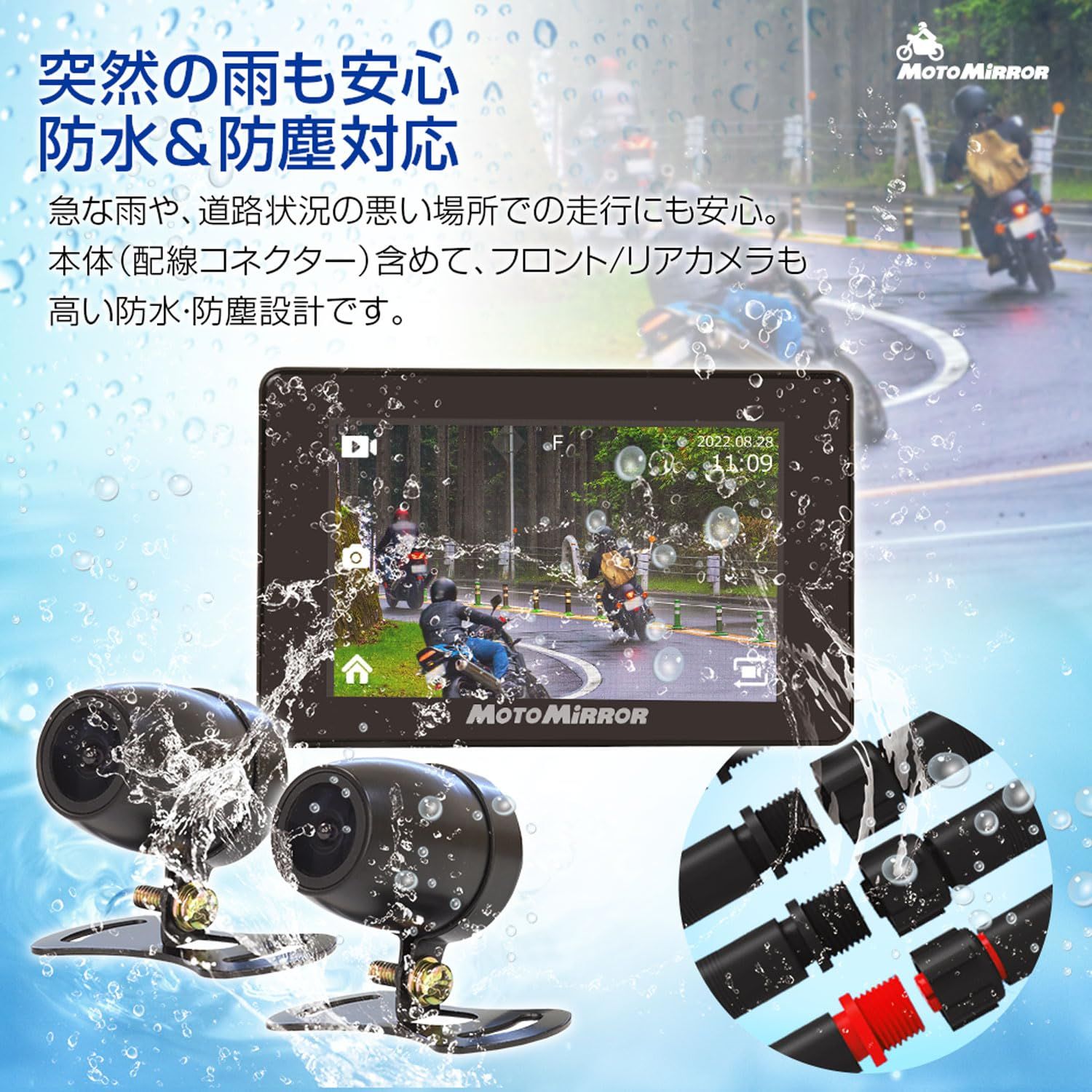 2カメラ デュアルチャンネル衛星GPS