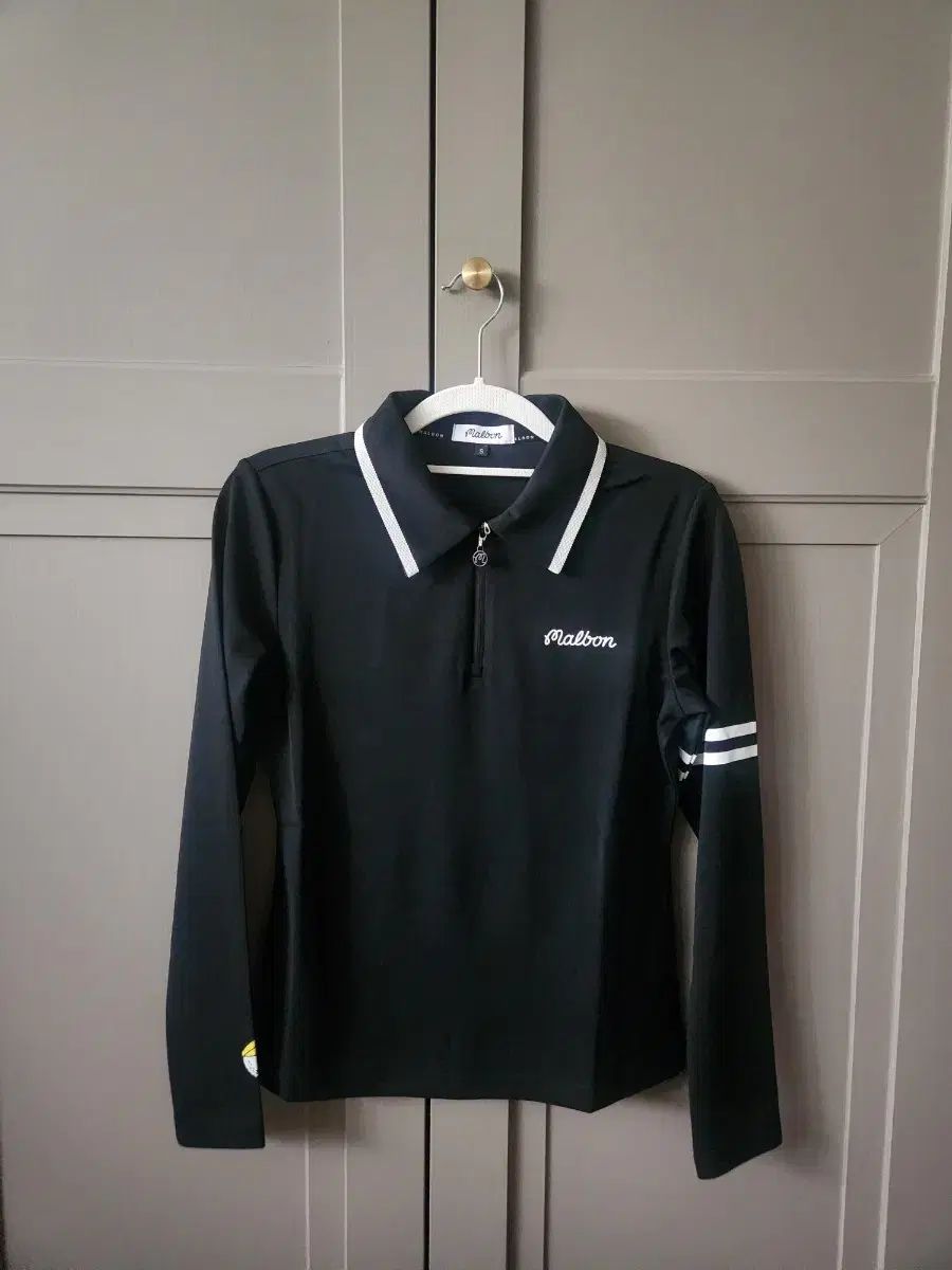 MALBON GOLF マルボンゴルフ ブラック 長袖 ゴルフ レディースTシャツ